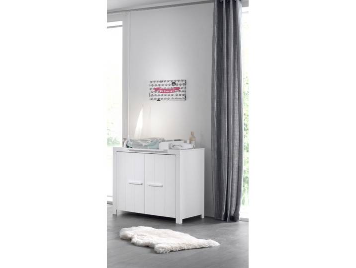 Hochkommode VIPACK Erik , weiß, B:100cm H:87cm T:57cm, Sideboards, Kommode in Landhaus Optik in Verbindung mit viel Stauraum