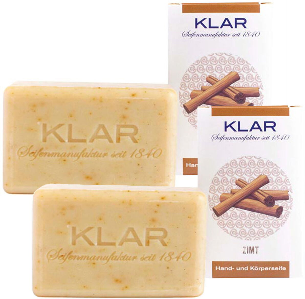 200g KLAR Zimtseife Duo (2 x 100g)