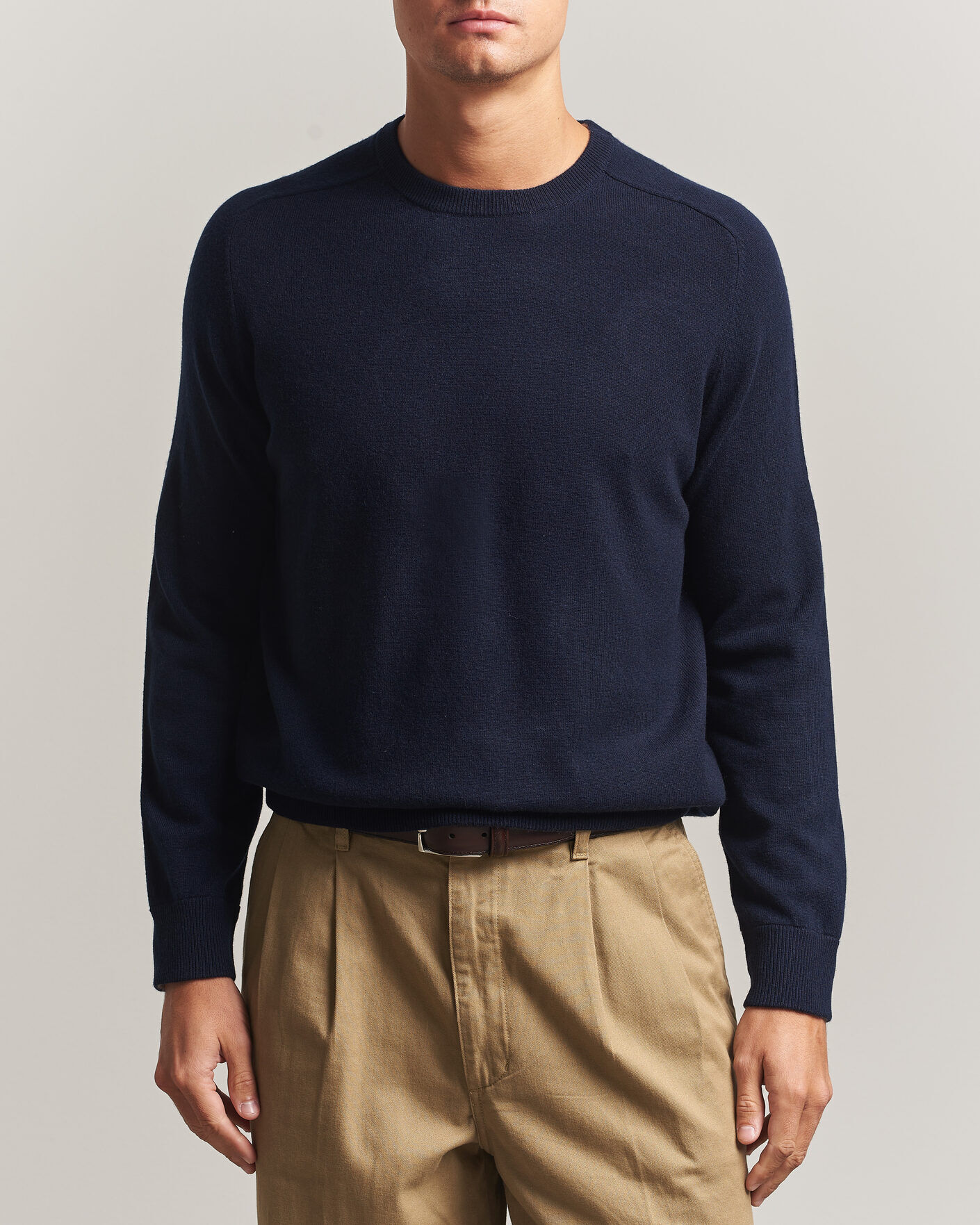 Morris Wilfred Cashmere O-Neck Navy men M Blå
