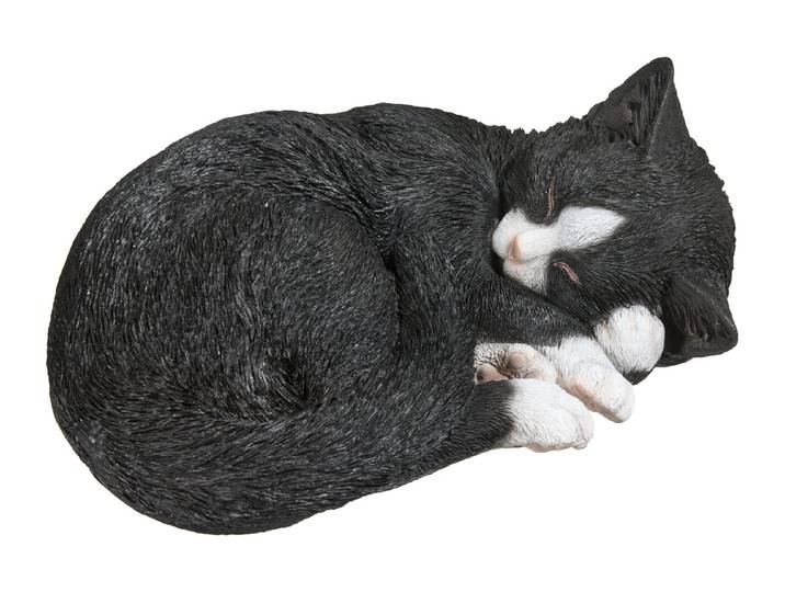 Vivid Schlafende Katze, schwarz/weiss 30 x 13.5 x 23 cm
