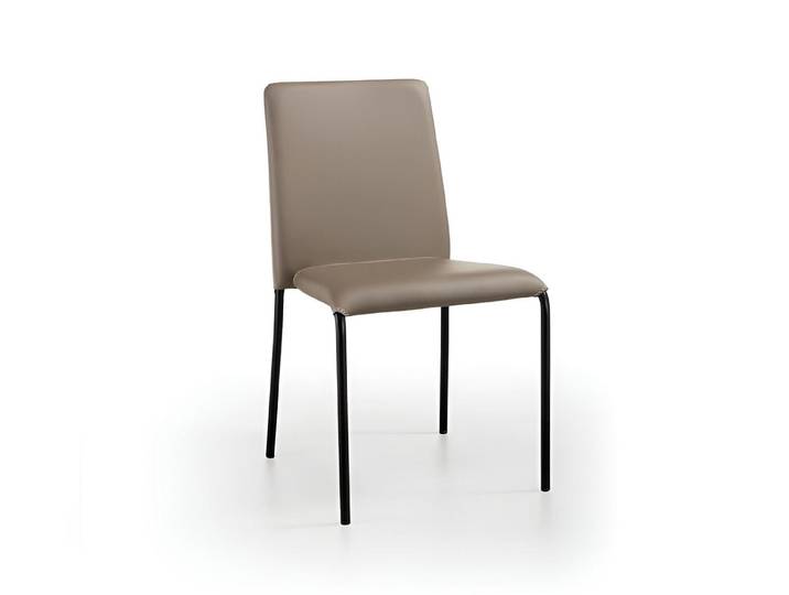 JVmoebel Esszimmerstuhl Beiger Designerstuhl aus Metall mit ergonomischer Form