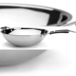 LACOR 53836 Tri Metal Wok, Durchmesser 36 cm, 5,5 l, EDELSTAHL