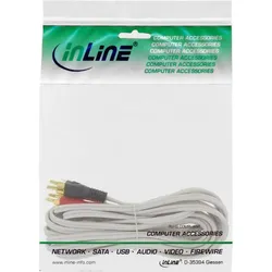 INLINE Cinch Kabel, 2x Cinch, Stecker/Stecker, weiß/gold, 5m