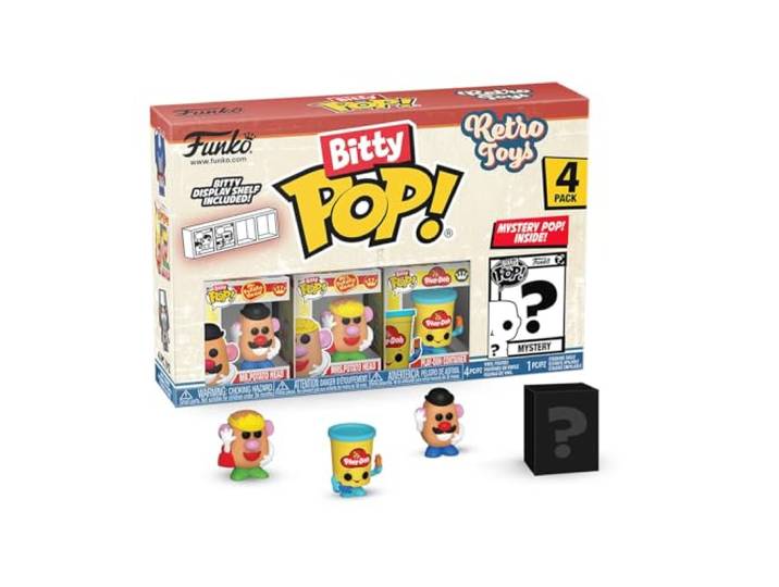 Funko Bitty Pop Figuren, Retro Speelgoed, Mr. Potato Head, 4 Stuk