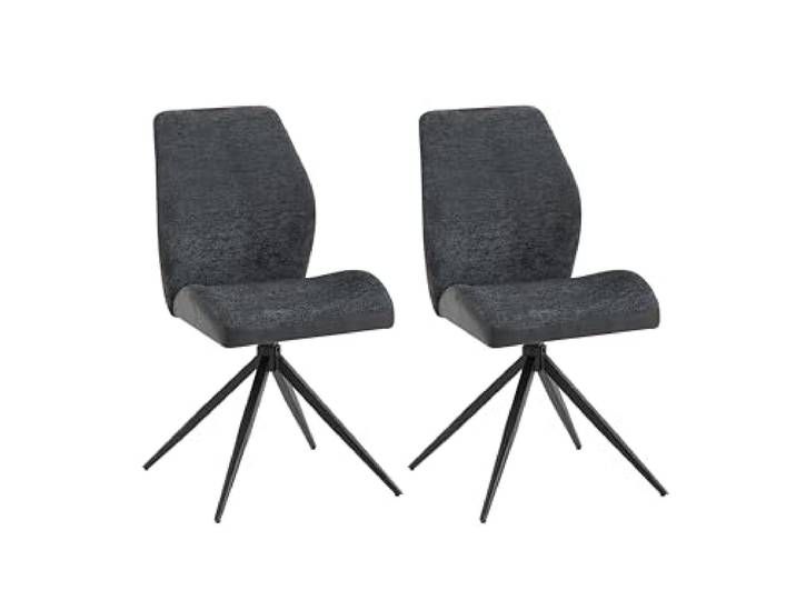 byLIVING Esszimmerstuhl 2er-Set SNAP, 360° drehbar, Metallgestell schwarz