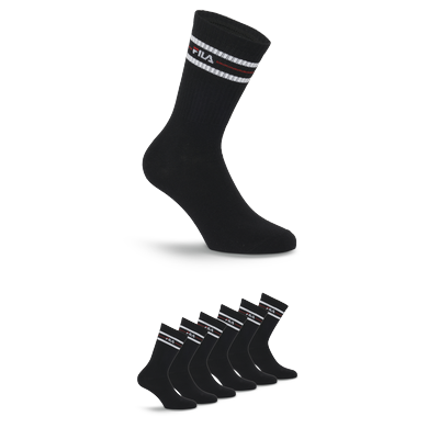 Socken FILA "UNISEX LIFESTYLE PLAIN SOCKS", Herren, Gr. 43-46, schwarz, Baumwollmischung, normal, Socken Socken, mit eingestricktem Logo