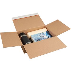 Smartboxpro Faltkartons 1-wellig, 10 Stück, mit Automatikboden, Innenmaße: 300 x 210 x 85mm