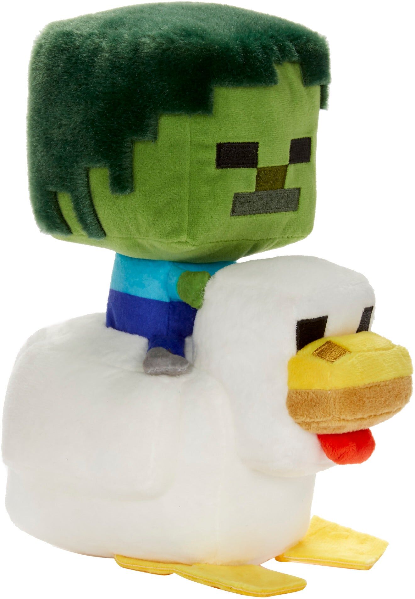 Minecraft Zombie Chicken Jockey 8-Inch Plush Toy by Mattel - 20 cm Green