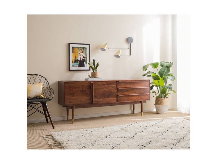 Sideboard 180 x 80 x 42cm Braun/Akazie