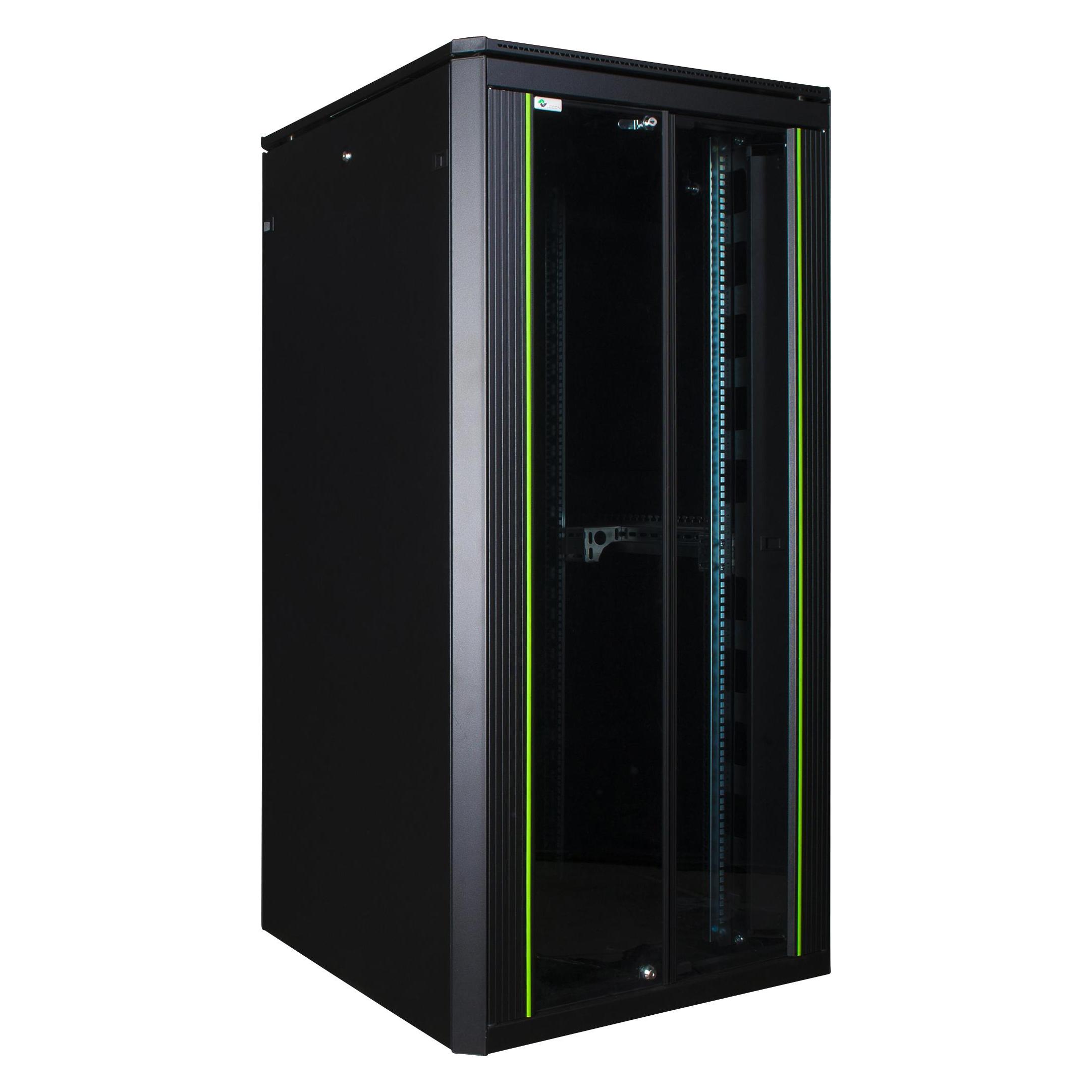 Logon RDL32U88BL Vrijstaande rek 32U 600kg Zwart rack (32 HE, 19 Zoll Rack) (RDL32U88BL)