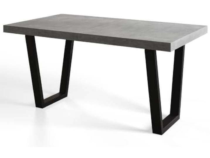 AlpiMeble Rechteckiger Esstisch, Stabile Metallbeine, 160x90 cm, At Hell Moderner Wohnzimmertisch, Küchentisch und Esszimmertisch, Tisch mit stabile Konstruktion, Kollektion Loft Trapez