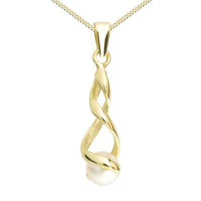 Kette mit Anhänger OSTSEE-SCHMUCK "Ostsee-Schmuck Kette mit Anhänger Lusia Kette mit Anhänger Lusia" Gr. 45, gold, Halsketten, Damen, 45cm, Gelbgold 333, L: 42