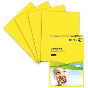 Xerox Kopierpapier Symphony Intensiv 003R94275, A4, 160g/qm, sonnengelb, 250 Blatt
