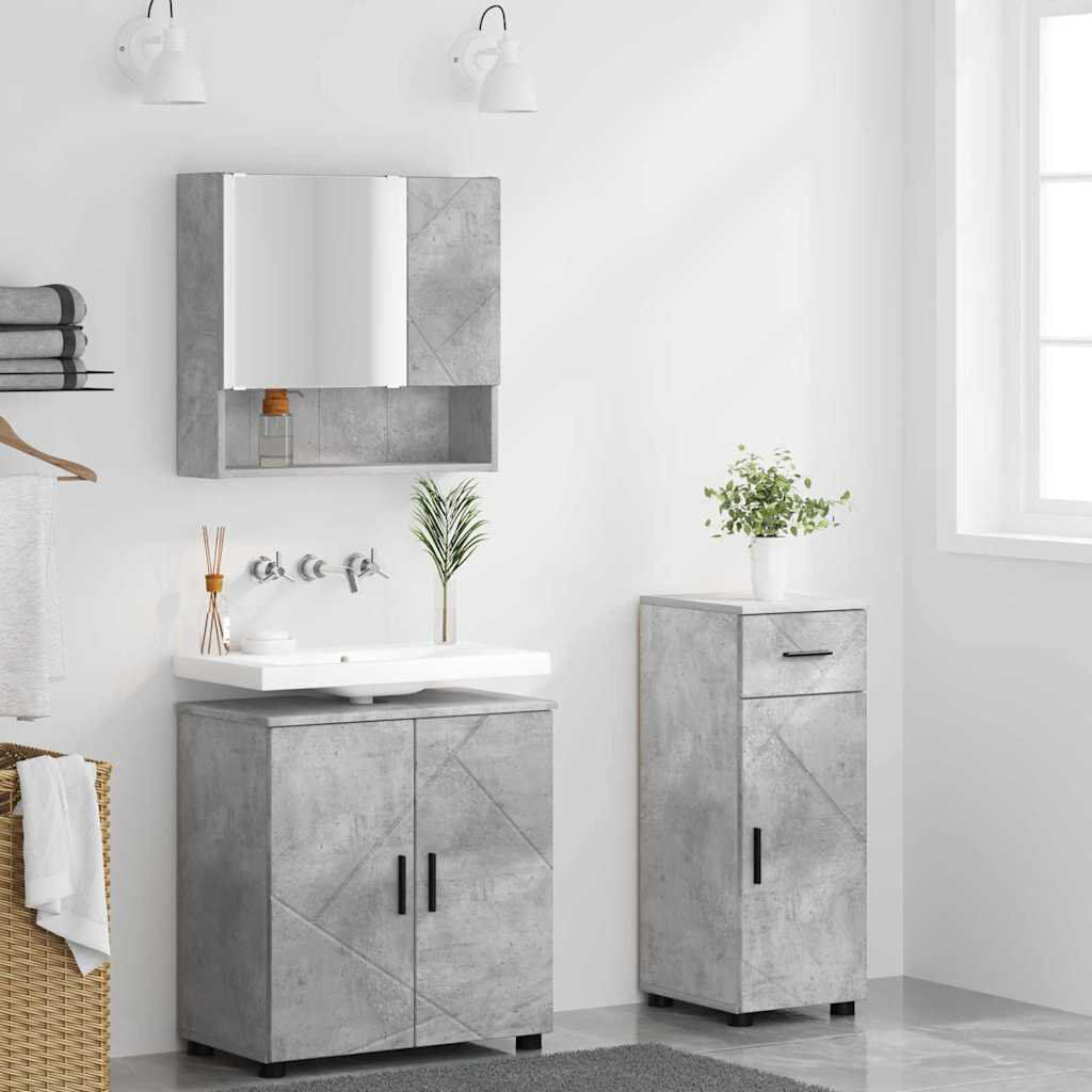 Latitude Run Bathroom Storage Concrete Grey