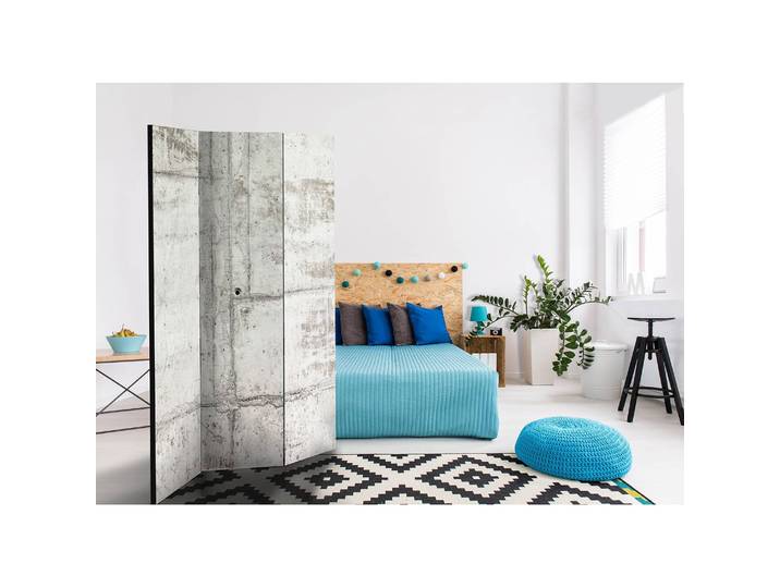 Paravent Urban Bunker Polaire Gris 135 x 172cm 3 éléments