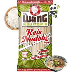 MR Wang Reisnudeln 12 x 250g Vegan, glutenfrei - Asiatische Nudelgerichte