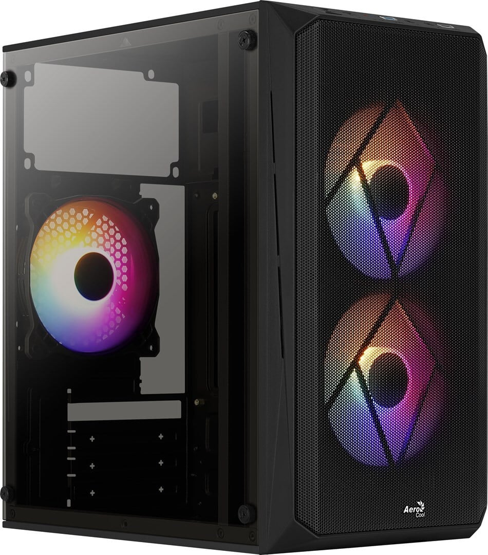 Aerocool CS107V2 Mini Tower Computerbehuizing Zwart