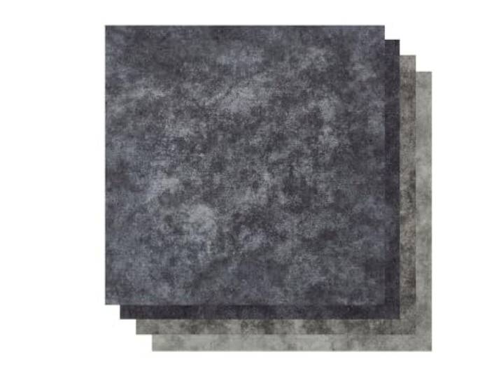 andiamo Teppichfliesen, Klebefliesen, 40x40 cm, 4 m², Dunkelgrau Marmor