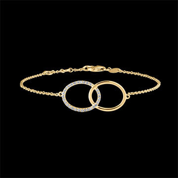 Edenly Armband Frische - Doppeltes Firmament - 18 Karat Gelbgold und Diamanten