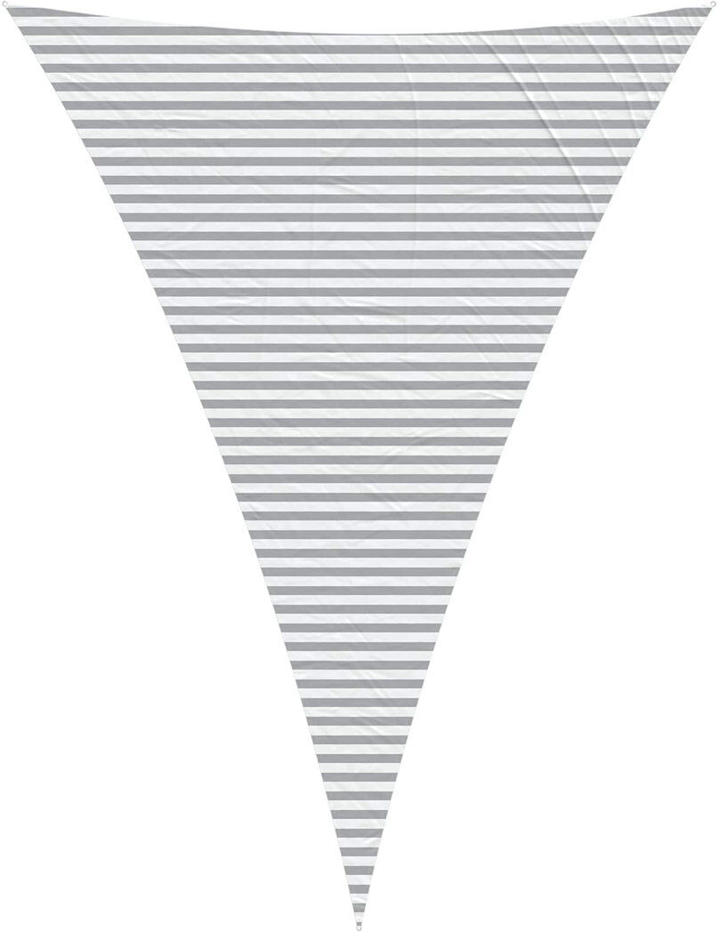 Vidaxl Sunshade Sail Oxford Fabric Triangular Shade Sail Sunscreen Canopy Grey/White 5m W x 7m L