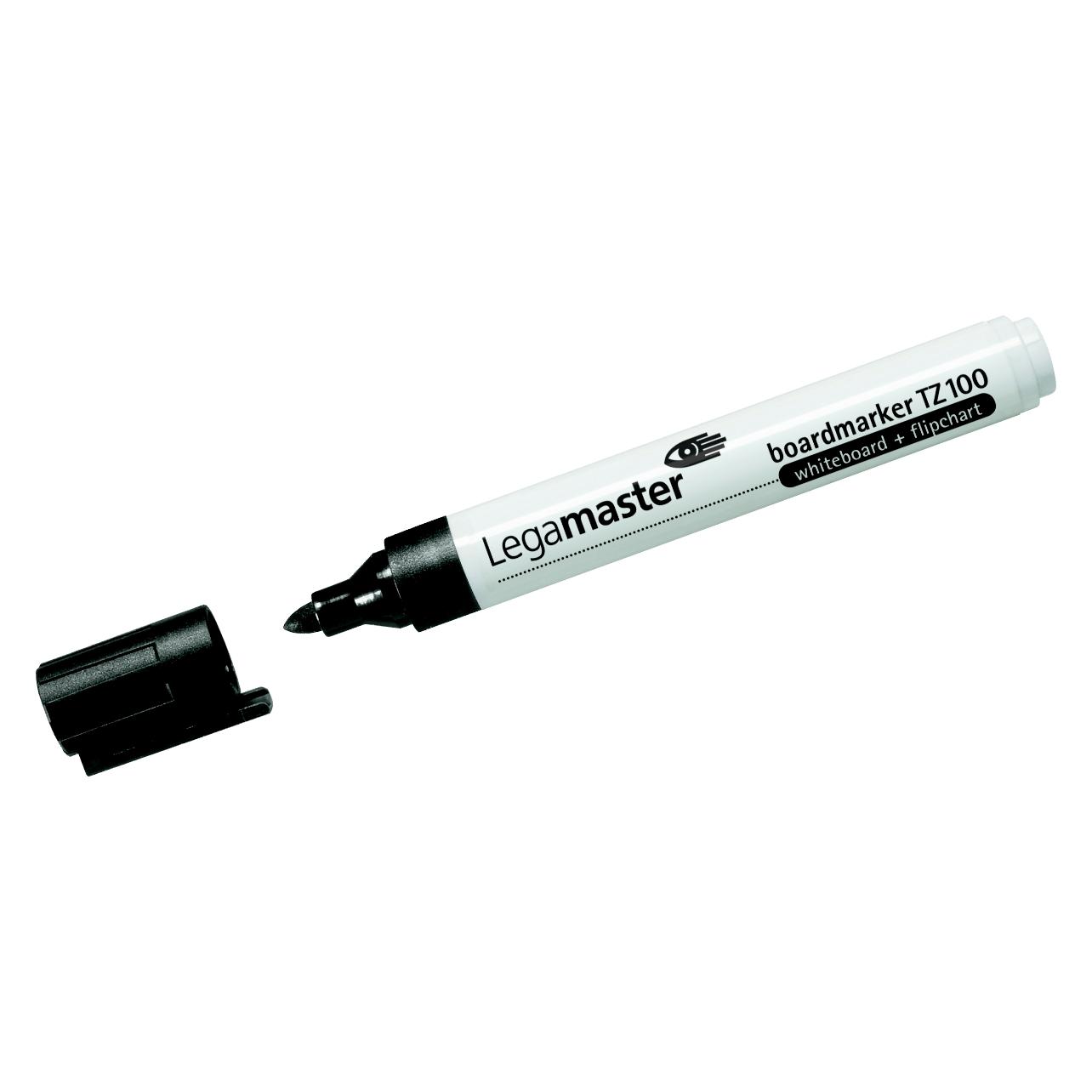 Legamaster Whiteboard-Marker TZ100, Schwarz, 10 Stück (10x) (7-110501)