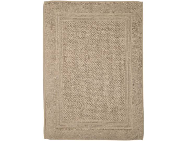 Duschmatte ROSS Unifond , braun (cappuccino), H:1mm, Baumwolle, Badematten, Duschmatte, Uni mit Bordüre, Badezimmerteppich, waschbar