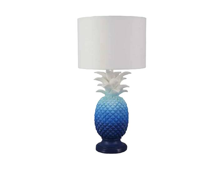 Design Tischlampe „Pineapple“ Blau, Weiss Invicta Interiors