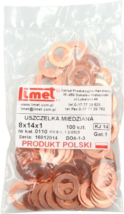 Bpart Guarnizione, albero ugello UCU 8X14X1/100 SZT