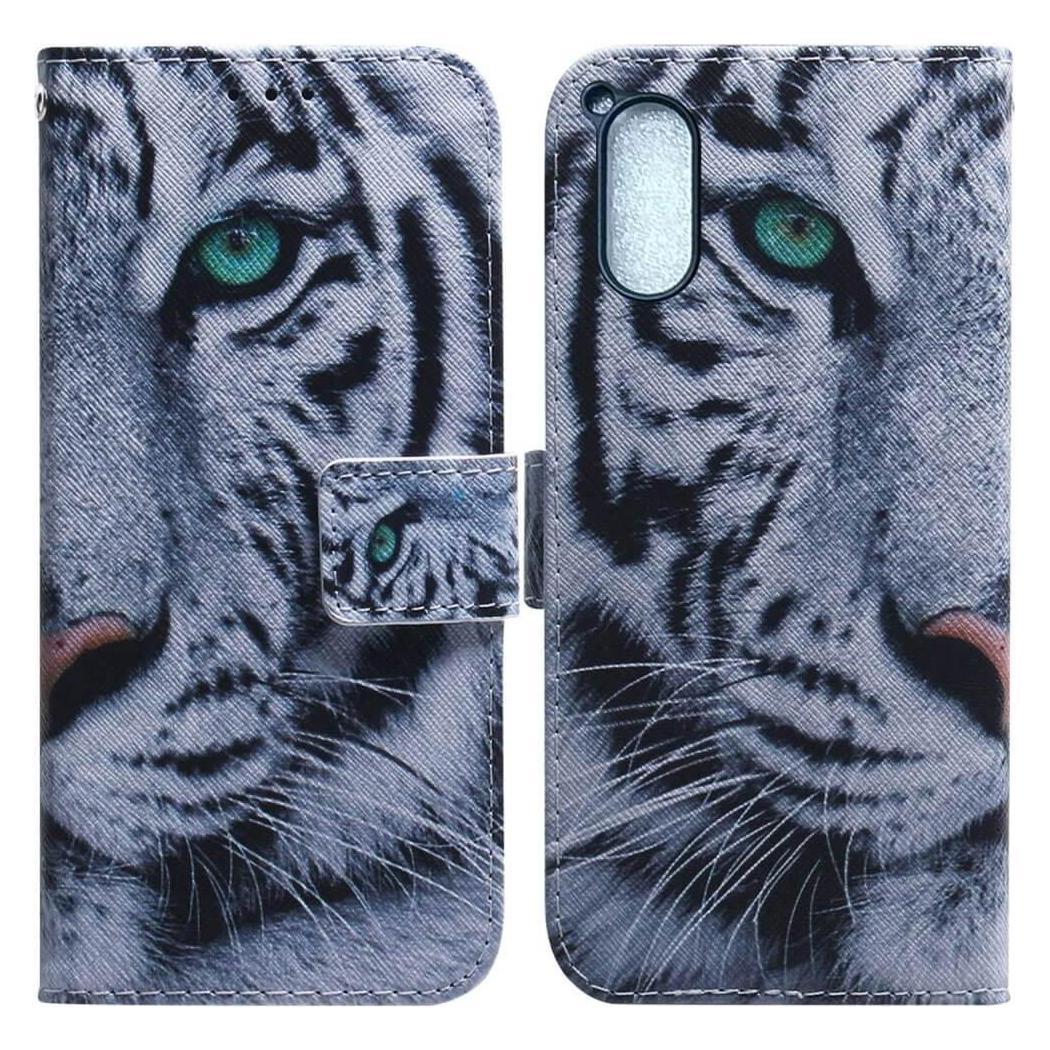 Cover-Discount Sony Xperia 5 V - Leder Etui Hülle Tiger (Sony Xperia 5 V) (660154721H)
