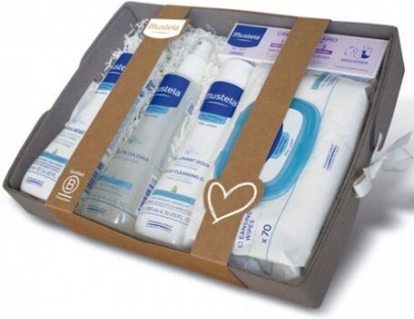 Mustela Grauer Korb, 4er-Pack