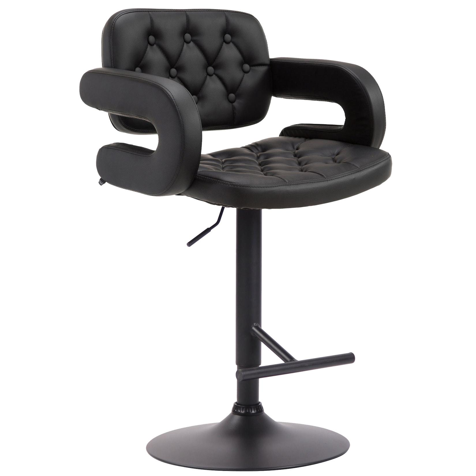CLP Barhocker Dublin schwarz - Farbe: schwarz, Gestellfarbe: schwarz