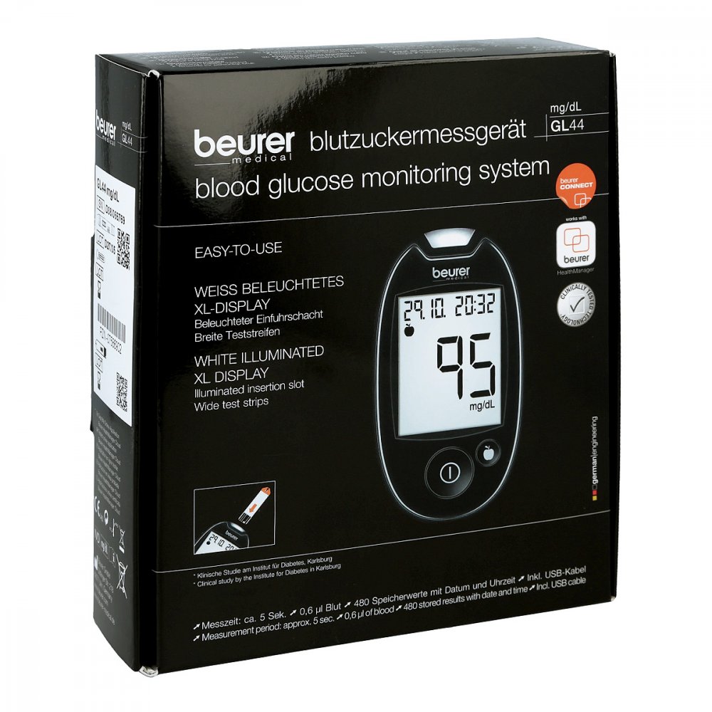 BEURER GmbH Beurer Gl44 mg/dl Blutzuckermessgerät 07586902