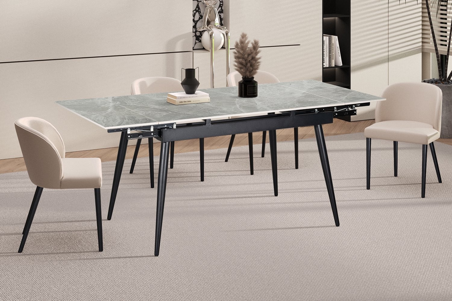Rousseau Uitschuifbare Eettafel met Inzetblad