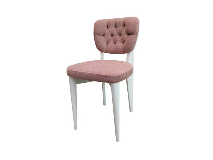 Xlmoebel Esszimmerstuhl Rosa Holzstuhl mit bequemer Polyesterpolsterung, Hergestellt in Europa