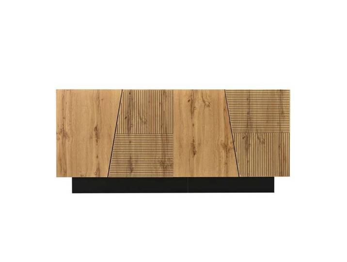 Buffet design moderne de 160 cm au grand volume de rangement doté d'une étagère réglable