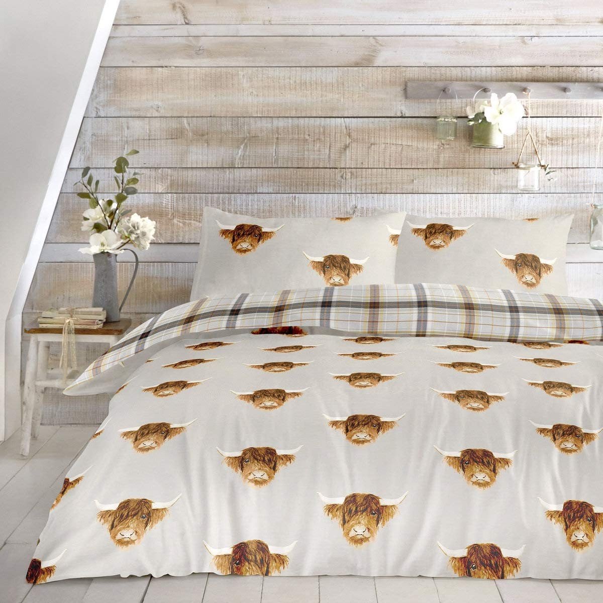 Elzusha Dekbedovertrekset Highland Cow met Kussenslopen