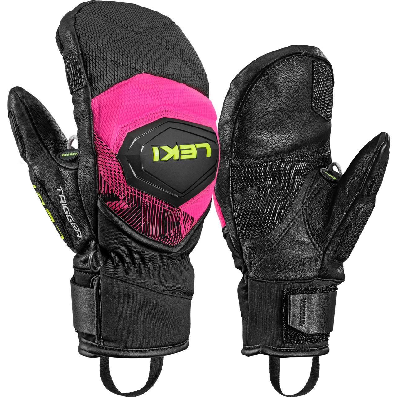 Leki Kinder Fäustling WCR PRO TR black/neonpink - 6,0