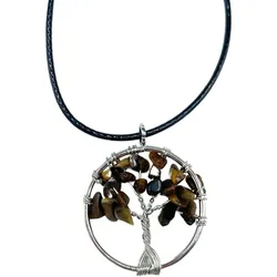 Tree of Life Pendant - Tiger Eye