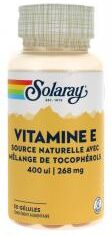 Solaray Vitamine E 400 Ui - 268 mg - 50 Gélules - Boîte 50 gélules