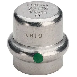Viega Sanpress Inox Verschlusskappe 452858 15mm, Stahl nichtrostend, SC-Contur