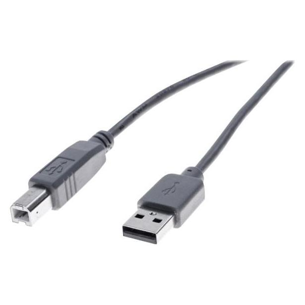 Exertis Connect USB 2.0 Kabel, USB St. A / USB St. B, 3.0 m Preisgünstiges USB-Kabel für Standardanwendungen (3 m, USB 2.0) (532409)