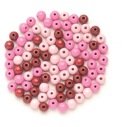 Glorex Holzperle 8mm 80St rosa mix (74071939)