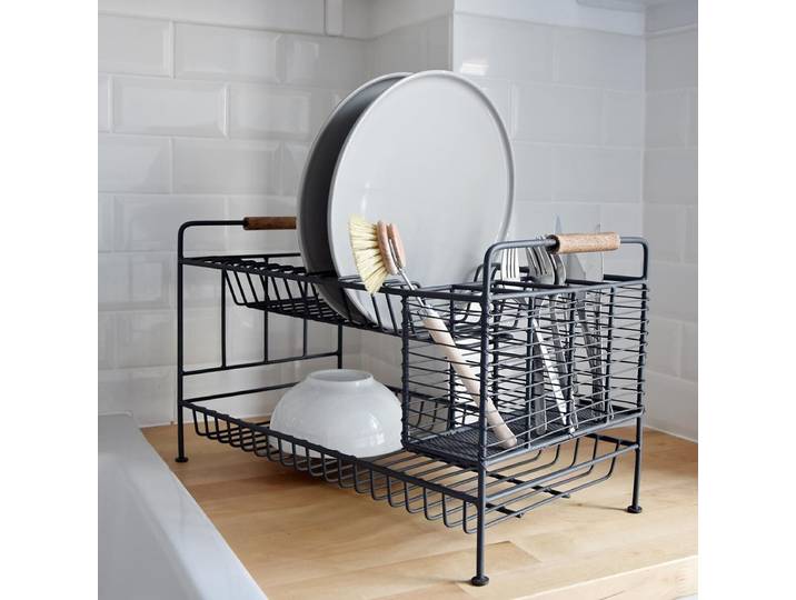 Egouttoir en métal finition gris antique