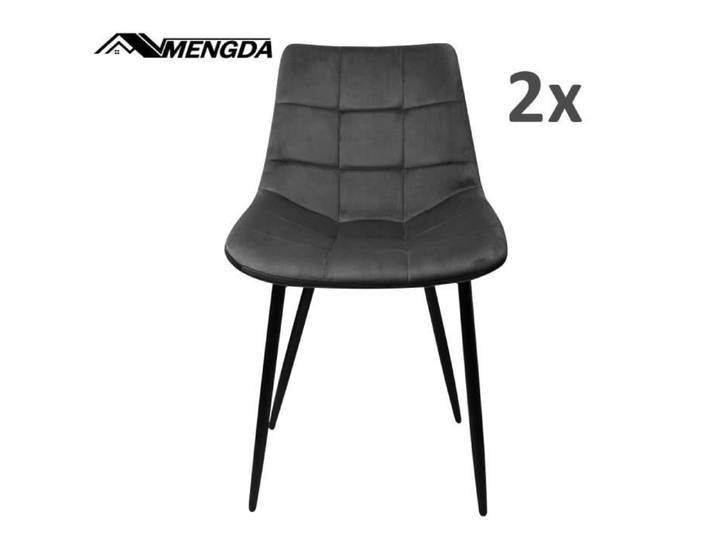 MENGDA 2 CHAISES DE SALLE À MANGER CHAISE DE CUISINE CHAISE DE SALON GRIS FONCÉ