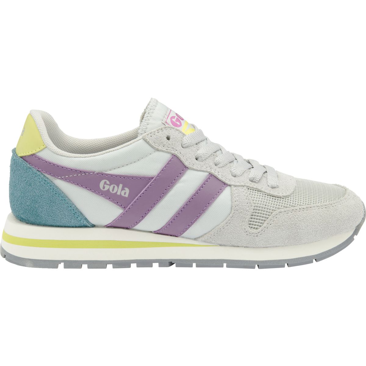 Gola Daytona Sneaker Women light grey/foxglove/sulphur (GV) 9 CLA592-GV-9-lightgreyfoxglovesulphur