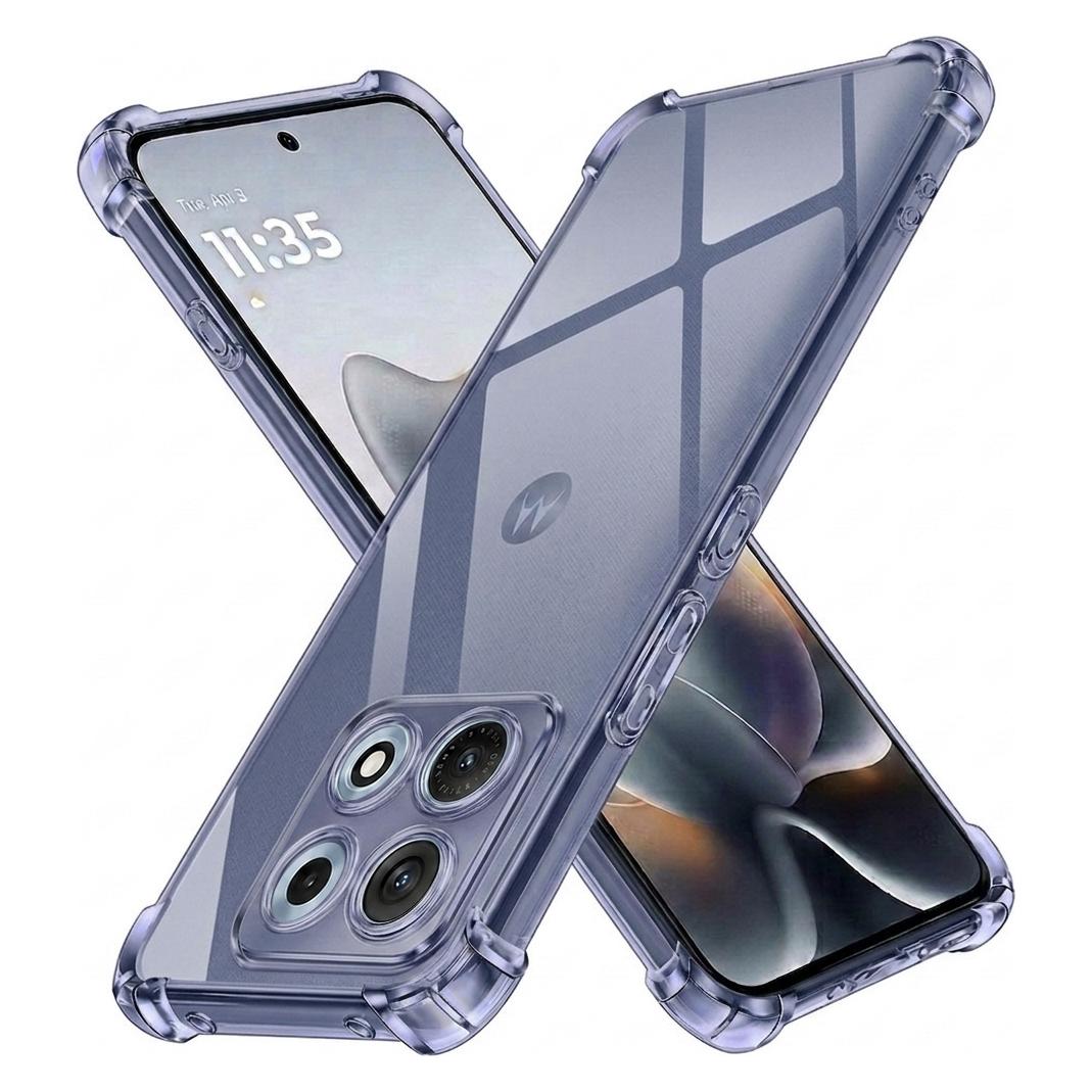 Techsuit - Stossfestes, transparentes Silikon - Motorola Edge 70 Max - Smoke Black (Motorola Edge 70) (73056297)