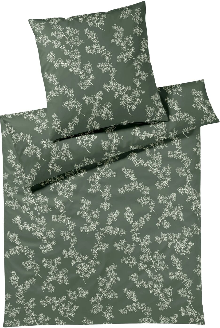 Elegante Cherry Blossom Forest Green  Forest