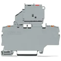 Wago 2202-1911/1000-541 2-Leiter-Sicherungsklemme,mit schwenkbarem Sicherungshalter,mit zusätzlicher Brückung,grau 220219111000541  - 50 Stück