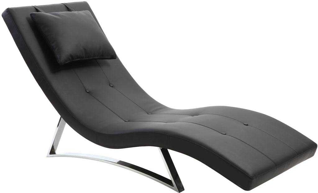 Miliboo Design-Liegestuhl Schwarz MONACO