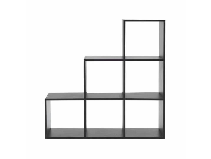 Bibliothèque en échelle avec 6 cubes noir